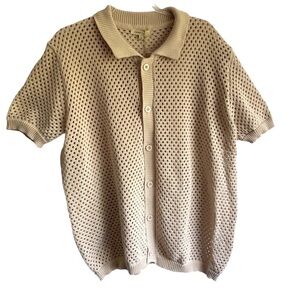NWT Sandstone front button knit L